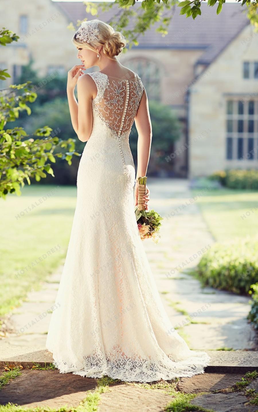 Wedding - Essense of Australia Wedding Dress With Gorgeous Back Style D1848