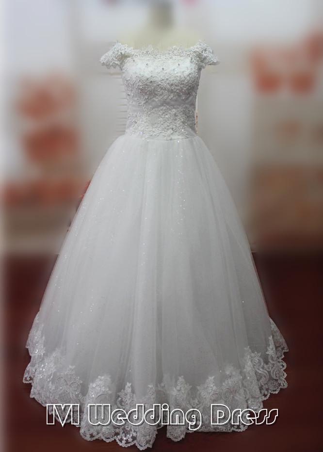 زفاف - Real Photos Off-shoulder Wedding Dresses with Lace, Sequined Floor Length Bridal Gowns, Custom Size Made Ball Gown