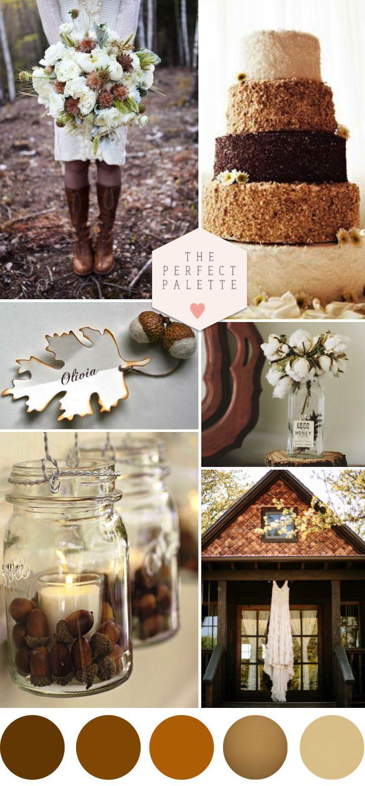 Mariage - Autumn Acorn Wedding With Rustic Details