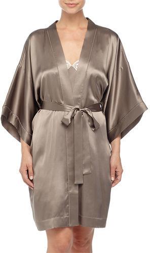 زفاف - Neiman Marcus Silk Short Robe
