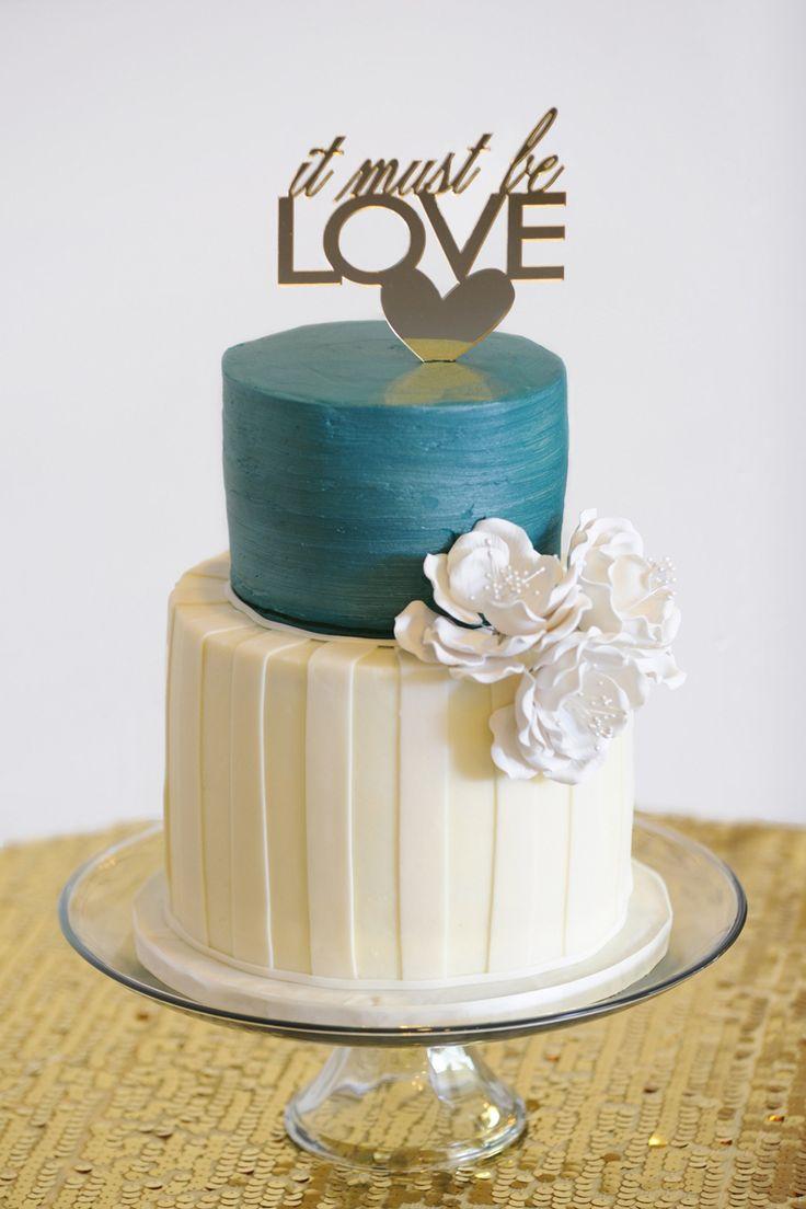 Hochzeit - Two-Tiered Cake With Custom Topper 