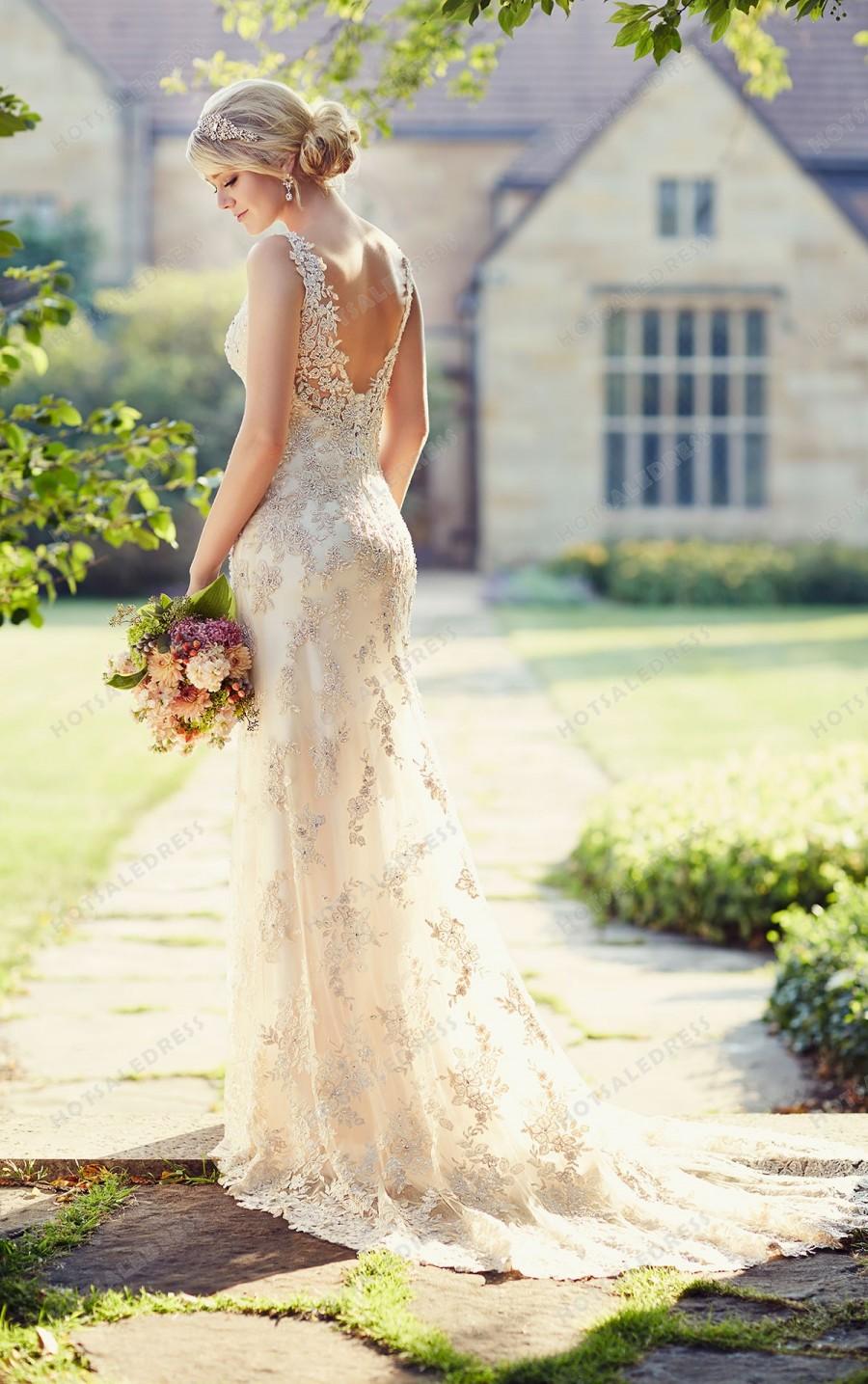 Свадьба - Essense of Australia Open Back Wedding Dresses Style D1786