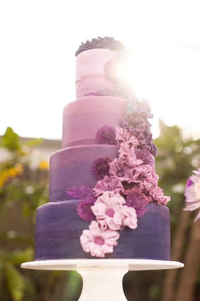 Свадьба - 15 Fabulous Ombre Wedding Cakes
