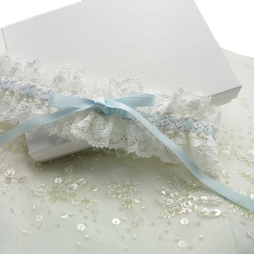 Wedding - Carrie Personalised Lace Wedding Garter (mbl)