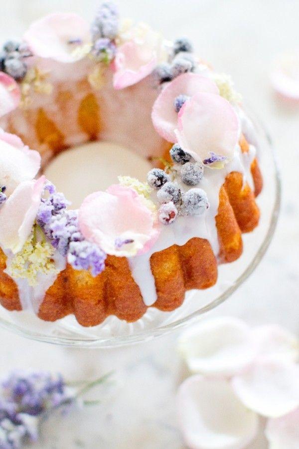 Hochzeit - Sugared Elderflower Bundt Cake - Peony Lim