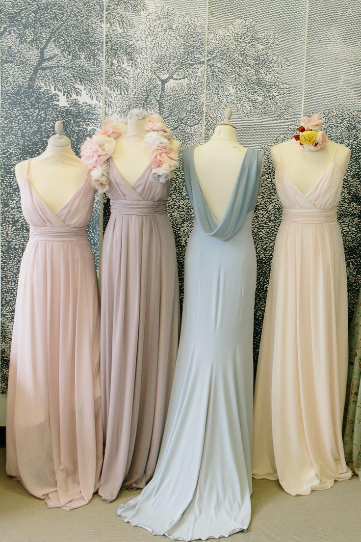 Hochzeit - Maids To Measure And Ciaté London: Pastel Pretty Bridesmaids Dresses And Matching Nail Varnish