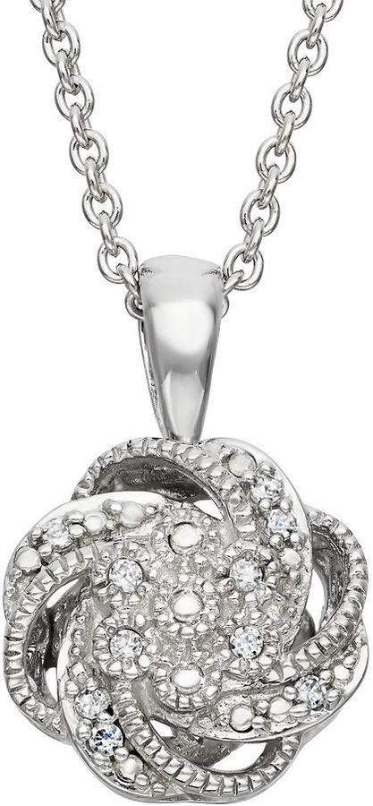 Mariage - Simply Vera Vera Wang Sterling Silver Diamond Accent Swirl Pendant