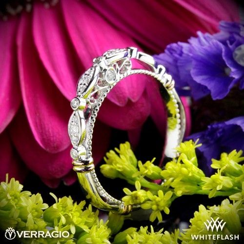 زفاف - Verragio Scalloped Diamond Wedding Ring 