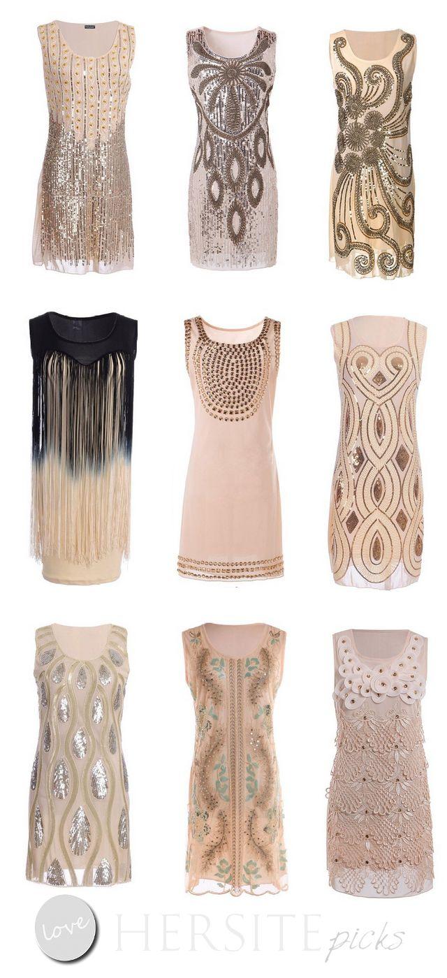 Hochzeit - 15 Gatsby Style 1920s Flapper Dresses You Can Buy Under $30 Dollars