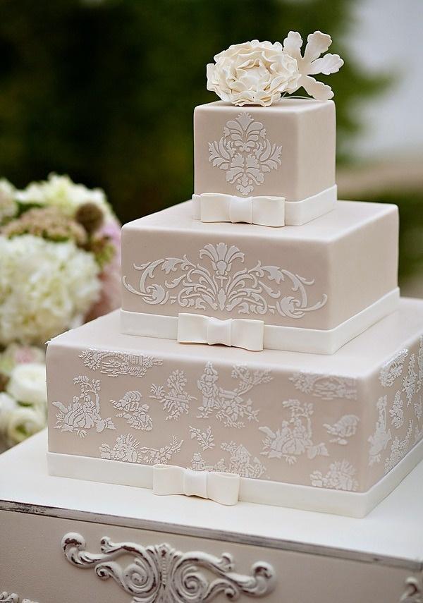 Mariage - {Wedding Trends} : Lace Cakes - Part 3
