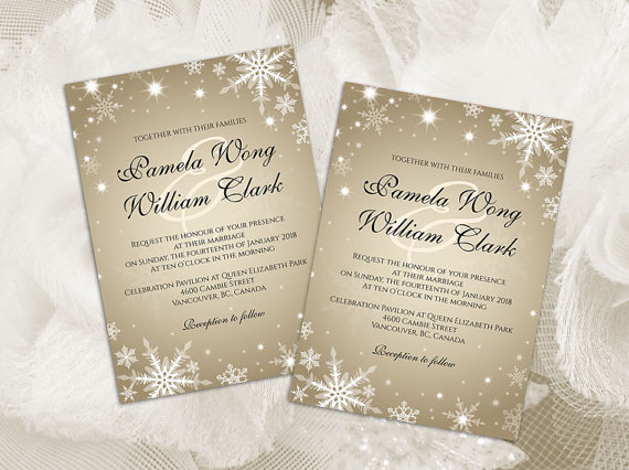 Mariage - DIY Printable Wedding Invitation Card Template 