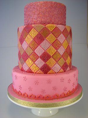 Wedding - Embossed Tiling Cake