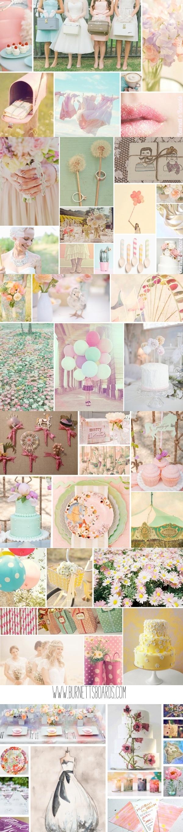 Hochzeit - Pastel Wedding Inspiration Boards