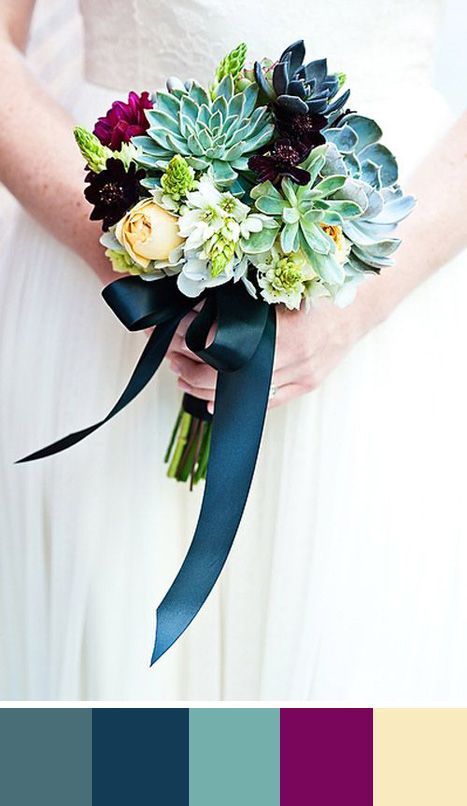 Свадьба - 5 Teal Color Palettes For Your Wedding Day