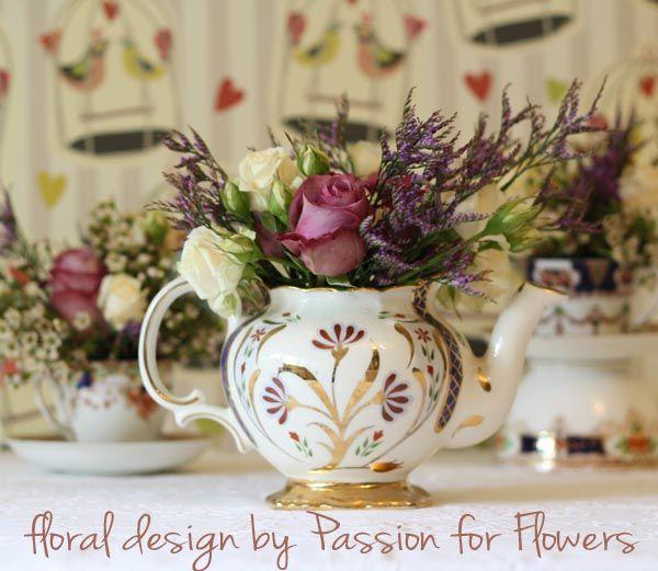 Hochzeit - Afternoon Tea Party Wedding Flowers - Passion For Flowers ~ Blog