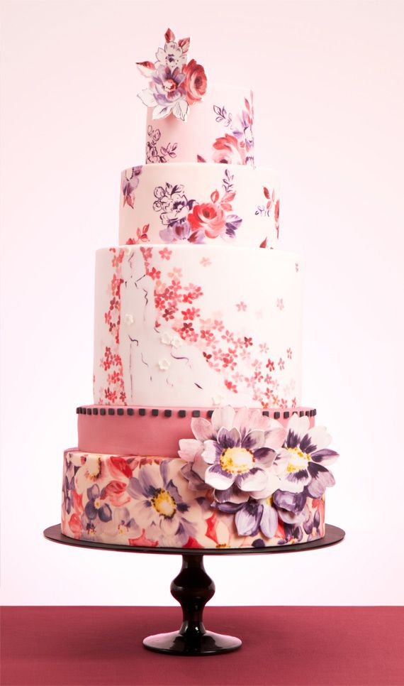 Свадьба - Hand Painted Wedding Cakes 