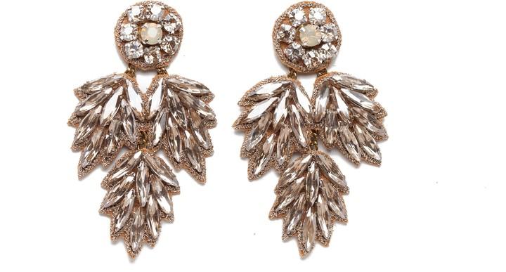 زفاف - Deepa Gurnani Bouquet of Crystals Bridal Earrings