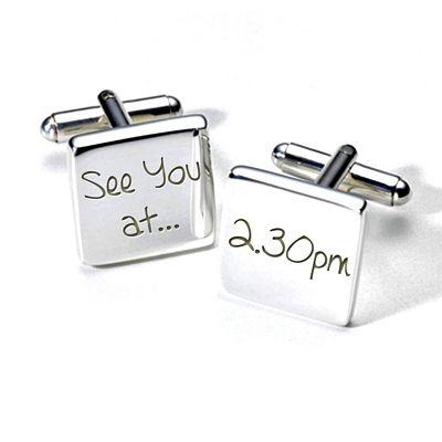 Свадьба - A2WED002 Personalised See You At. Cufflinks (ss)