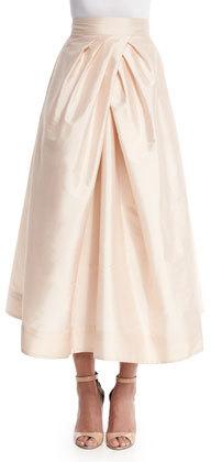 Hochzeit - Monique Lhuillier Bridesmaids Tea-Length Taffeta Skirt