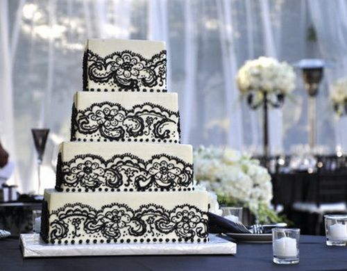 Mariage - Black And White Wedding Cakes 
