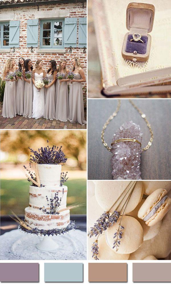 Mariage - Lavender And Nude Rustic Wedding Color Ideas 2015 Trends
