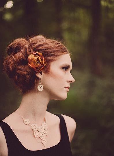 زفاف - Irish Rose Lace Necklace