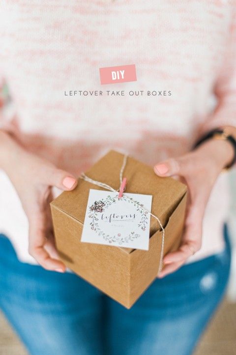 Свадьба - DIY Leftover Takeout Boxes