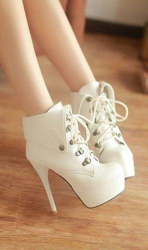 Свадьба - Hot White 4.7in Platform High Heel