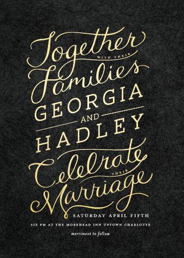 Mariage - Wedding Invitations - Together We Celebrate