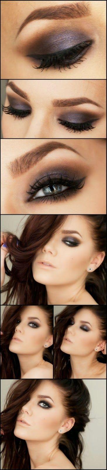 Mariage - Purple Toned Brown Smokey Eye Makeup L - Unveiled Fashion