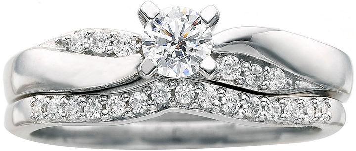 زفاف - FINE JEWELRY I Said YesTM 3/8 CT. T.W. Certified Diamond Bridal Ring Set