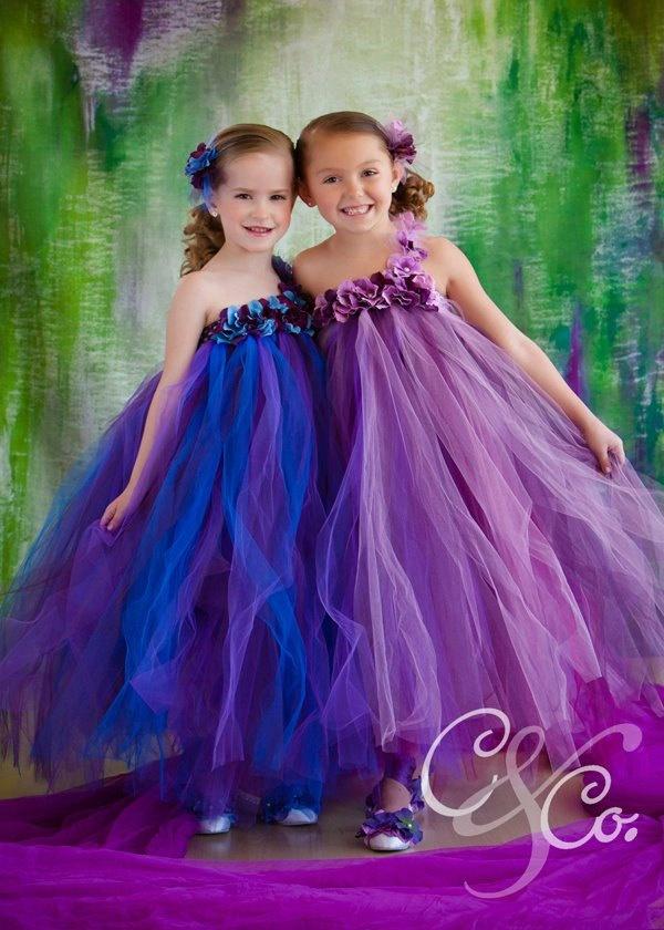 Свадьба - Purple Pearl Flower Girl Tutu Dress, Purple Tutu Dress, Flower Girl Dress