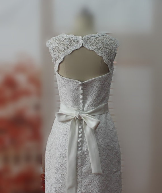 زفاف - Real Samples Sexy Open Back Short Lace Wedding Dress Short Bridal Gown