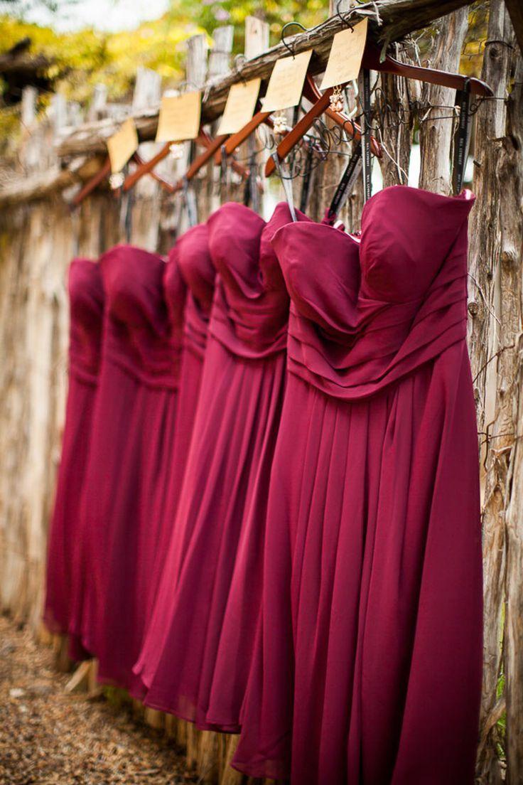زفاف - 2015 New Style A Line Sweetheart Floors Chiffon Burgundy Red Beach Summer Bridesmaid Dresses For Weddings From Meetdresses