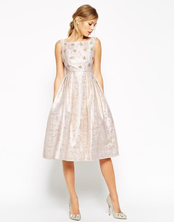 زفاف - ASOS COLLECTION ASOS SALON Crystal Bodice Jacquard Prom Dress