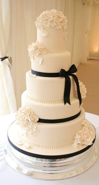 Wedding - Ivory Floral Wedding Cake