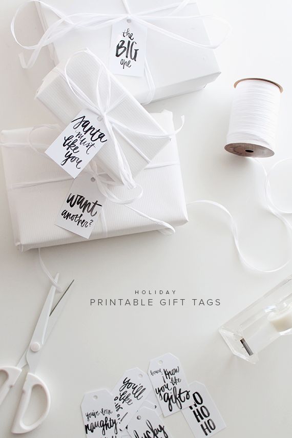 Hochzeit - Printable Holiday Gift Tags