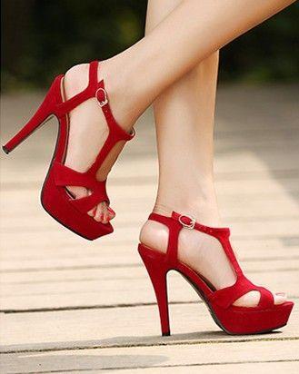 زفاف - 42 Red Sandals Outfits Image 