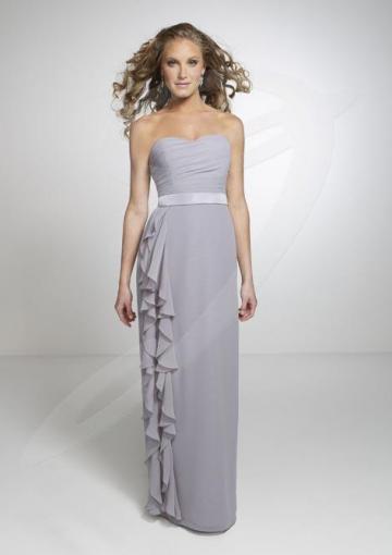 Mariage - Buy Australia Silver Sweetheart Neckline Bodice with Ribbon Accent Ruffled Skirt with Slit in the Back Floor Length Bridesmaid Dresses by Pretty Maids 22549 at AU$143.62 - Dress4Australia.com.au