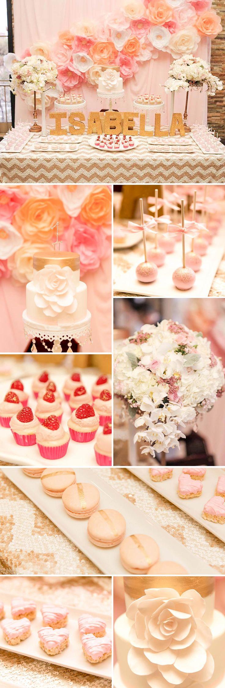 Mariage - A Glam Gold And Pink First Birthday Party - On To Baby
