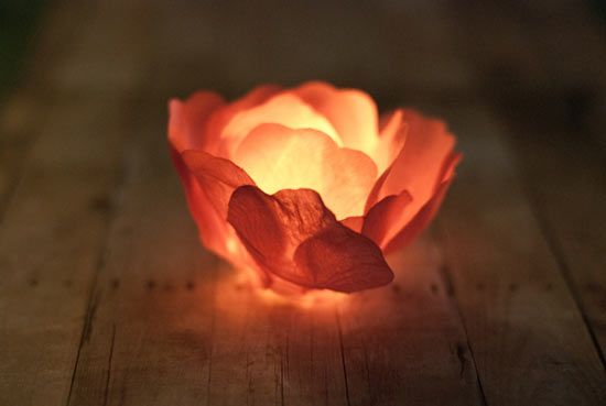 Свадьба - DIY Flower Tea Lights