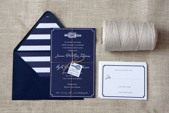 Hochzeit - Nautical Knot Wedding Invitation Sample