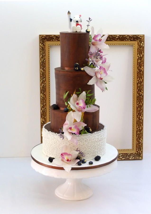 Wedding - Romantic Chocolate Wedding Cake.