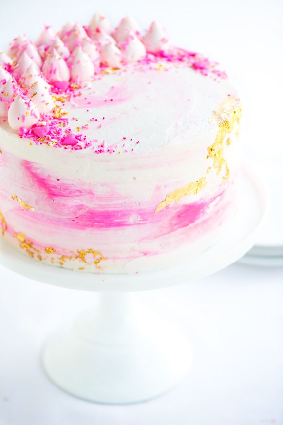 Hochzeit - Watercolor Buttercream Party Cake