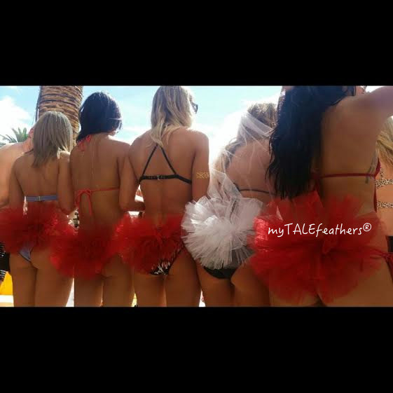 Свадьба - Group Bling Bikini Veils Booty Veils- by myTALEfeathers® - Glitter Tulle! Bachelorette Party, Rave, Bridesmaids, Bikini Veil, Booty Veil