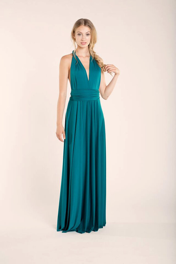زفاف - Teal Maxi dress Bridesmaid dress, turquoise long dress, party long dress, turquoise bridesmaid dresses, feminine party long dress event