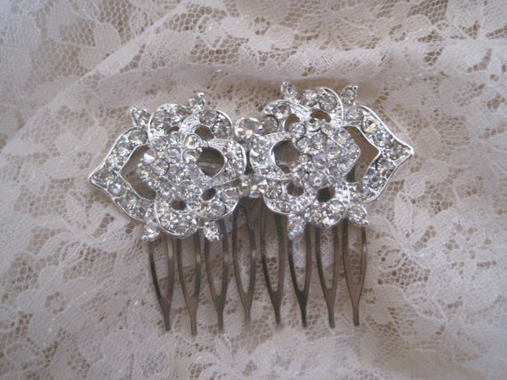 Wedding - Hair Comb Wedding Hair Comb Rhinestone Bridal Hair Comb Hair Accessory Wedding Jewelry Wedding Accessory Bridal
