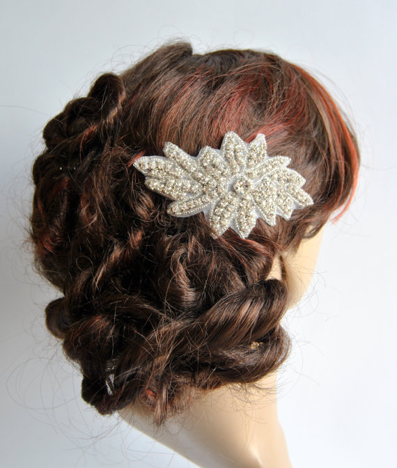 Wedding - Rhinestone Bridal comb Crystal wedding Hair Comb, Great Gatsby, Vintage Hairpiece, Bridal bridesmaid Hair Accessory, Crystal Headpiece