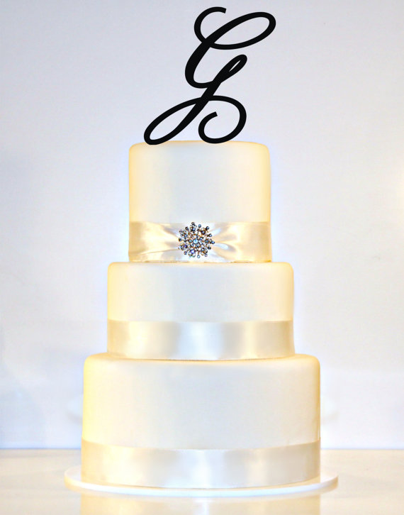 Свадьба - 6" Monogram Cake Topper