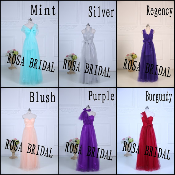 زفاف - Bridesmaid dress, Wedding Prom Dress Nine of many ways wear custom size color